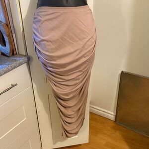 Sexy Ruched Blush Pencil Skirt